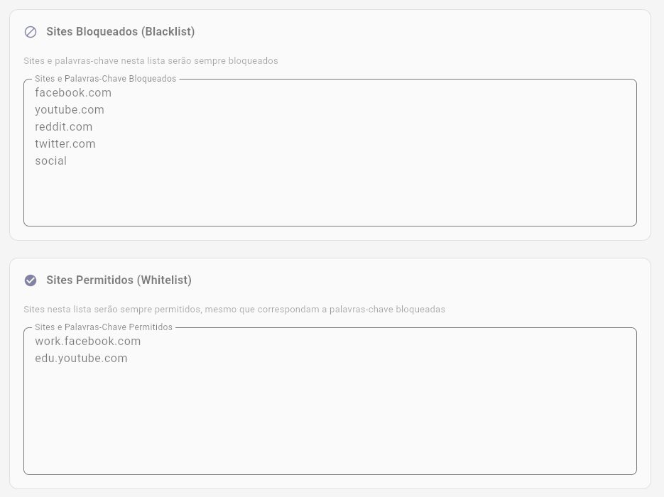 GIF criando uma política de bloqueio para um grupo no horário comercial.